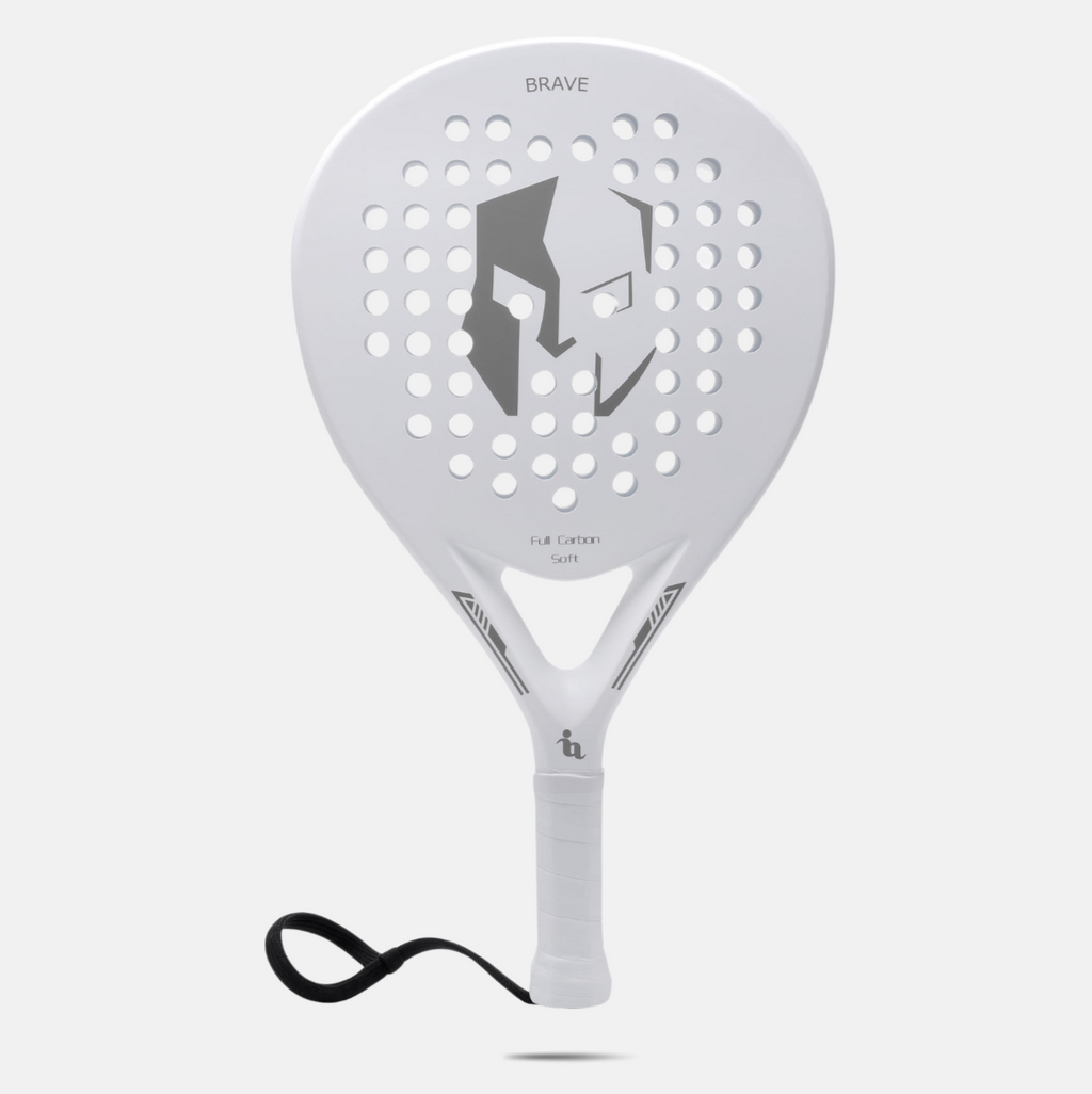 QOAR Vanta Padel Racket – Carbon Fiber with EVA Core – White and Black