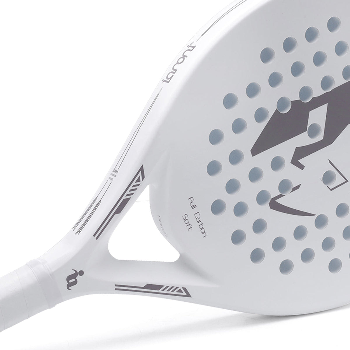QOAR Vanta Padel Racket – Carbon Fiber with EVA Core – White and Black