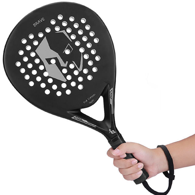 QOAR Vanta Padel Racket – Carbon Fiber with EVA Core – White and Black