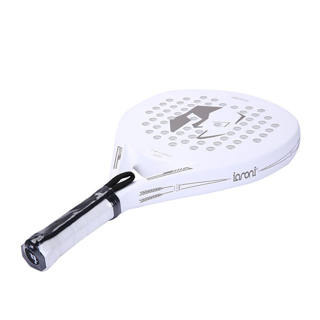 QOAR Vanta Padel Racket – Carbon Fiber with EVA Core – White and Black
