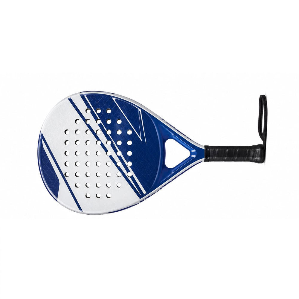 QOAR Tide Padel Racket – Carbon Fiber & Fiberglass with EVA Foam Core – Blue & White