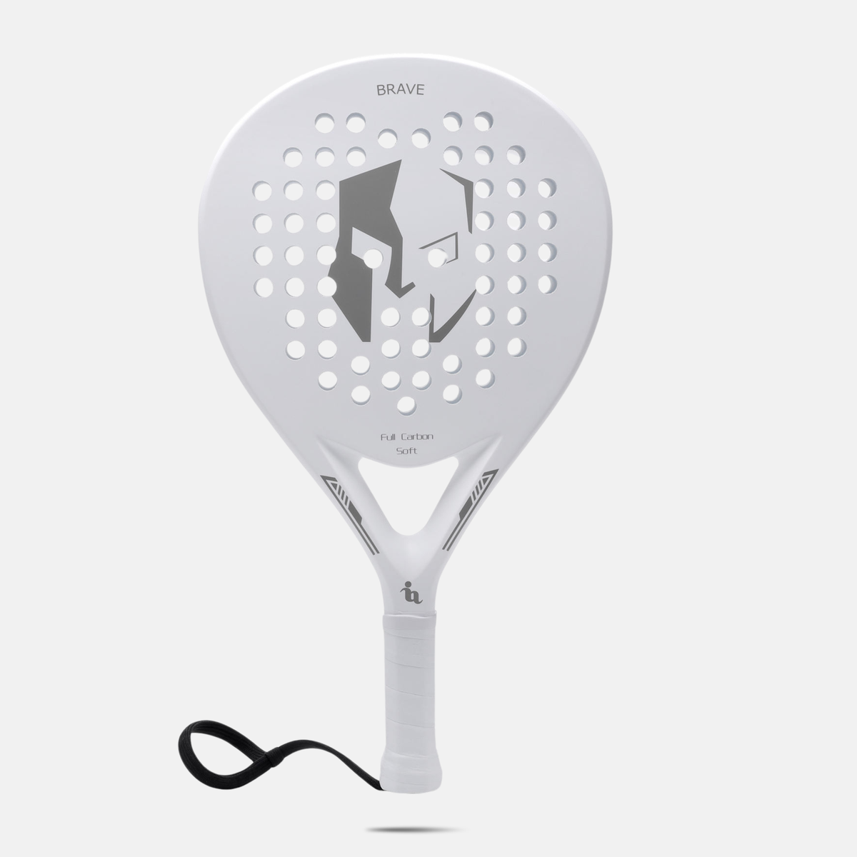 QOAR Vanta Padel Racket – Carbon Fiber with EVA Core – White and Black